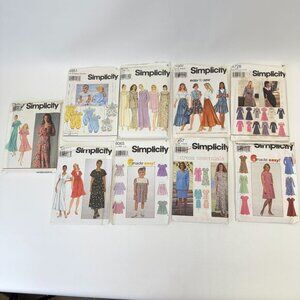 Simplicity Lot‎ of 9 Sewing Patterns Womens Children Dresses